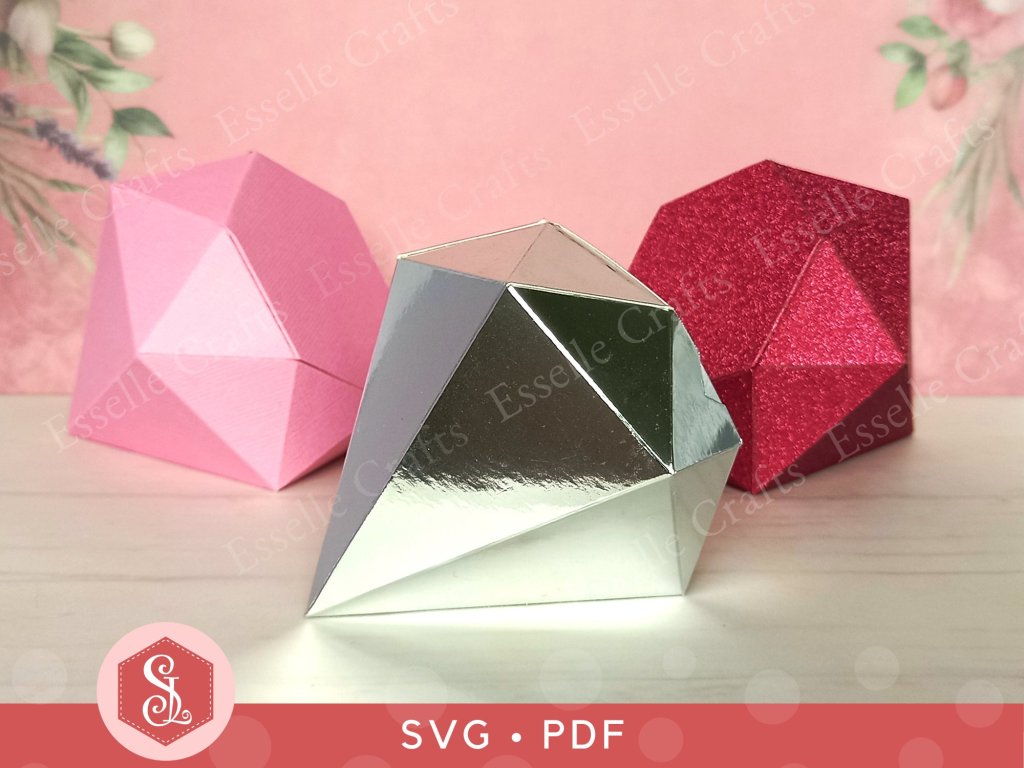 Diamond Gem Favour Boxes by Esselle Crafts
