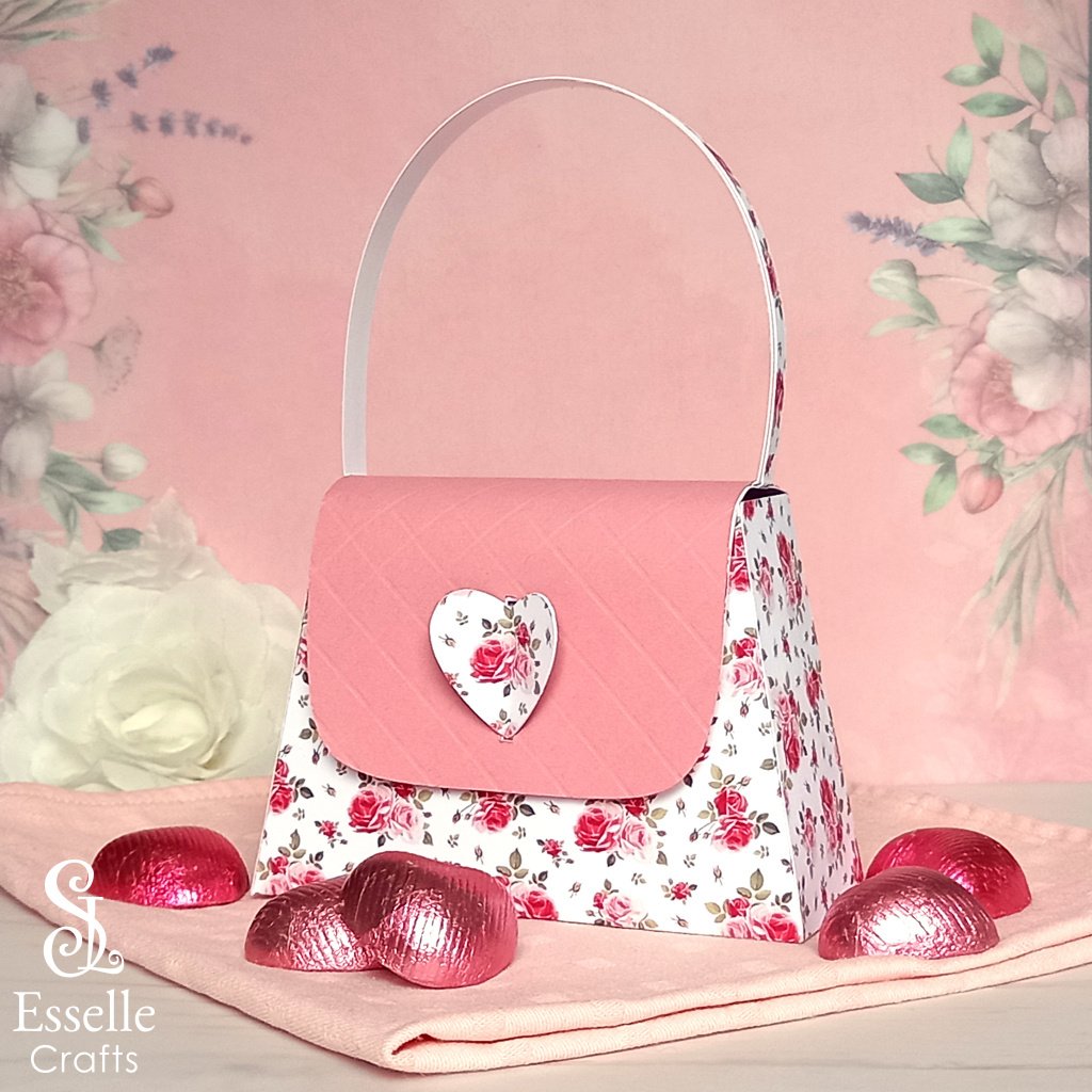 Pink Handbag Favour Box by Esselle Crafts