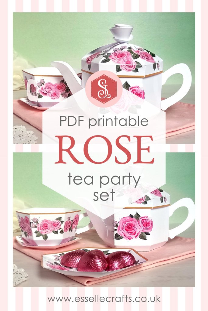 PDF Rose Tea Party Set Blog Post by Esselle Crafts