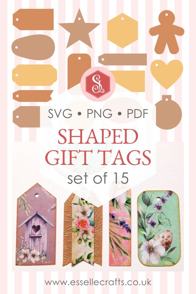 Set of 15 gift tag shapes by Esselle Crafts